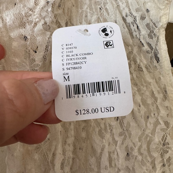 NWT Revolve x Free People Playing Cupid Maxi Dress in Ivory Combo Size Medium - Picture 10 of 10